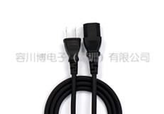 PSE認證電源線AC兩扁插帶品字尾